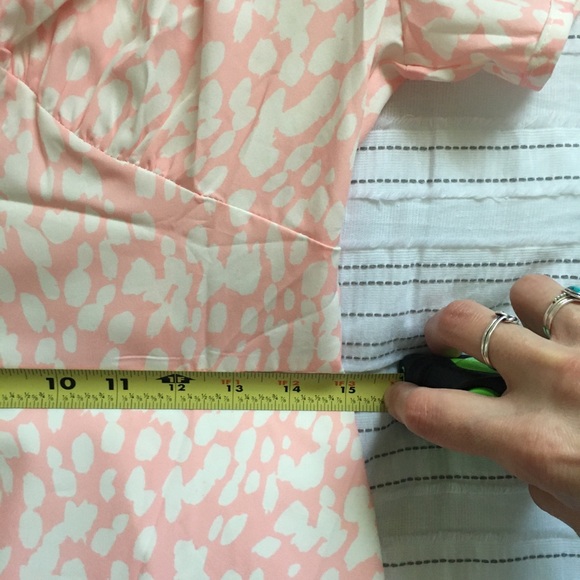 Printed V Neck Casual Dress w Tie Sleeve - Picture 7 of 9